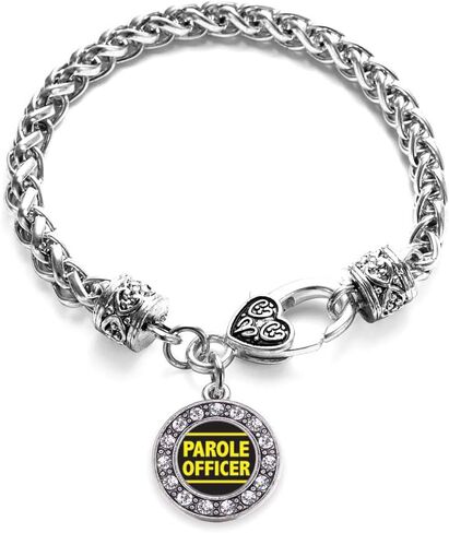 Inspired Silver - Silver Circle Charm Bracelet with Cubic Zirconia Jewelry in Saudi Arabia