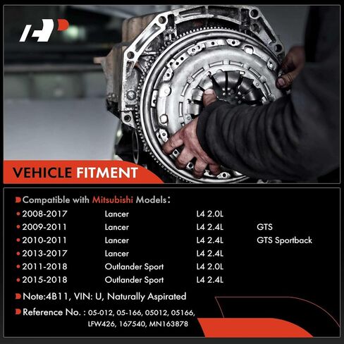 مجموعة القابض الناقل A-premium مع دولاب الموازنة متوافقة مع Mitsubishi Outlander Sport 2011-2018 ، Lancer 2008-2017 ، 2.0L 2.4L ، Men163878. in Saudi Arabia