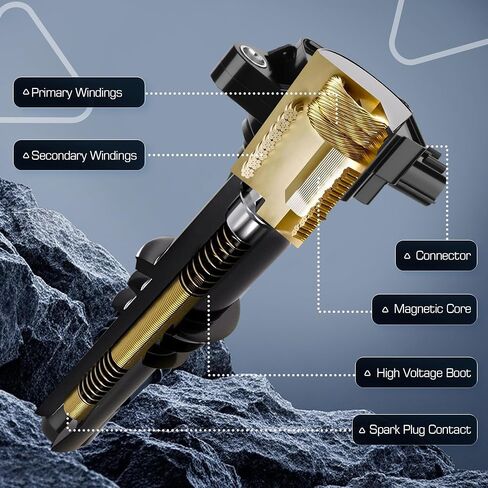 Ignition Coil Pack and Iridium Spark Plug Compatible with Nissan Altima Rogue Sentra Cube Versa NV200 1.6L 1.8L 2.0L 2.5L 2007-2019 Replaces UF549 C1696 5C1753 E1049 Set Of 4 in Saudi Arabia