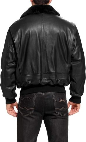 Landing Leathers Men Navy G-1 Goatskin Leather Flight Bomber Jacket (Also available in Big & Tall) in Saudi Arabia