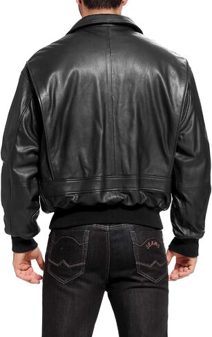 Landing Leathers Men Navy G-1 Goatskin Leather Flight Bomber Jacket (Also available in Big & Tall) in Saudi Arabia