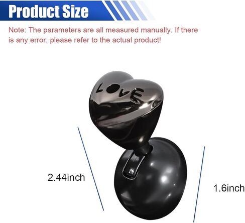 Love Heart Car Push Cover ، غطاء موسيقى الروك المعدنية ذات الأزرار الواحدة ، واقي زر Start Auto Engine ، واقي زر ، التزيين التلقائي ، إكسسوارات عصا التحكم (Gunmetal) in Kuwait