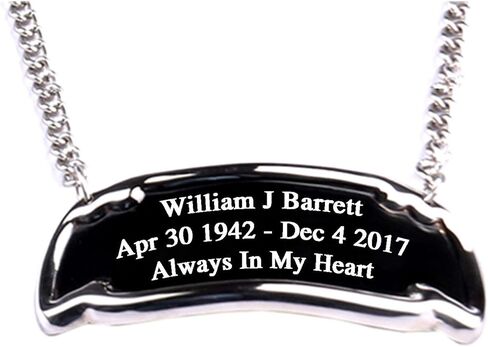 Customized Engraved Brass Name Tag for Cremation Urn, Hanging Name Tag for Adult urn for Human Ashes (Pewter) in Kuwait