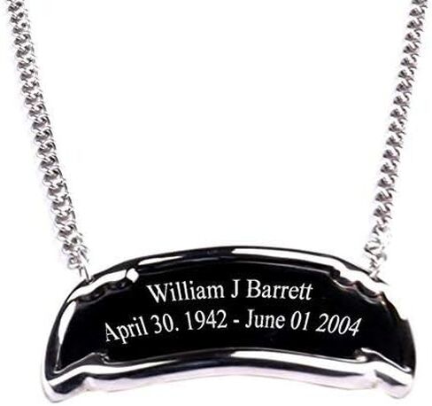 Customized Engraved Brass Name Tag for Cremation Urn, Hanging Name Tag for Adult urn for Human Ashes (Pewter) in Kuwait