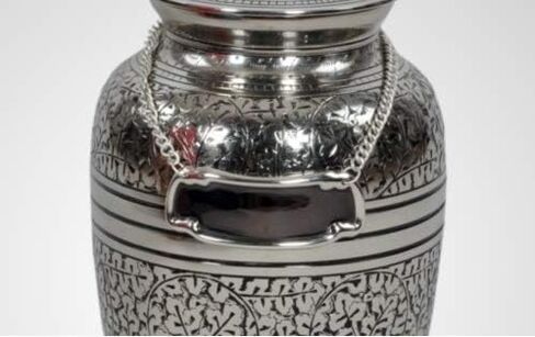 Customized Engraved Brass Name Tag for Cremation Urn, Hanging Name Tag for Adult urn for Human Ashes (Pewter) in Kuwait