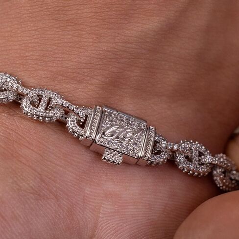 GLD Shop Micro Iced Valentina سلسلة سوار - 6/7/8/9 بوصة الأطوال - الذهب/الذهب الأبيض - للجنسين in Saudi Arabia