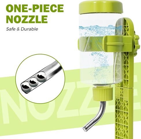 Pet Standing Water Dispenser Top Fill Dog Water Bottle Dispenser with Stand Leakproof Pet Slow Water Bottle for Small Animals, 13oz, BPA Free, Adjustable Height, Blue in Saudi Arabia