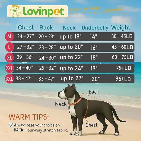 LovinPet Pitbull Pajamas for Dogs - Pet Anxiety Relief, Sun Protection Dog Pajamas, Comfy Stretchy Fabric, Dreamy Bear Print, Large Dog Pjs, Pet Jammies,Yellow XXL in Kuwait