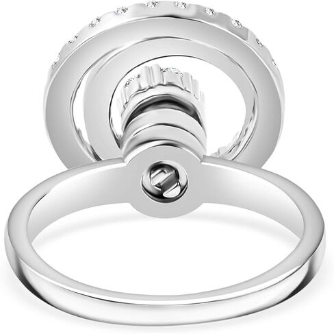 Shop LC Cubic Zirconia Spinner Anxiety Fidget Ring for Women Spinning Motion Promise Jewelry Stress Relief Mothers Day Gifts for Women for Her Birthday Mothers Day Gifts in Saudi Arabia