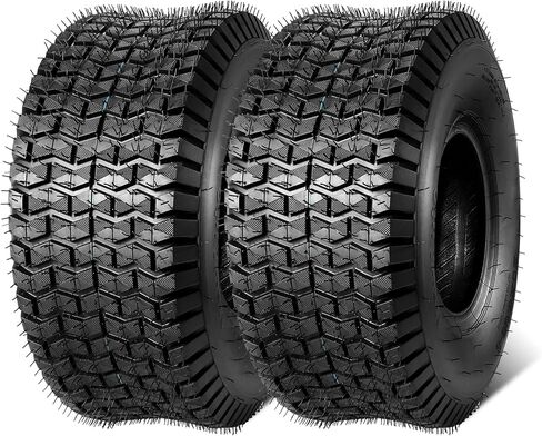 MaxAuto FOX V1 18x9.50-8 Lawn Mower Tires, Patent Design Fox V1 Garden Mower Tire, 18x9.50-8nhs, 18x9.50 8 Rear Turf Tires, 4 Ply Tubeless Tire, 1040lbs Capacity, Set of 2 in Kuwait