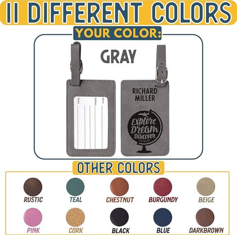 اسم شخصية الأمتعة علامات W حزام | 11 لون - 15 تصميم | هدايا المسافر الجلدية المحفورة للنساء والرجال والأطفال. علامات أمتعة مخصصة مخصصة لشهر العسل - هدايا عيد الميلاد للمسافرين in Kuwait