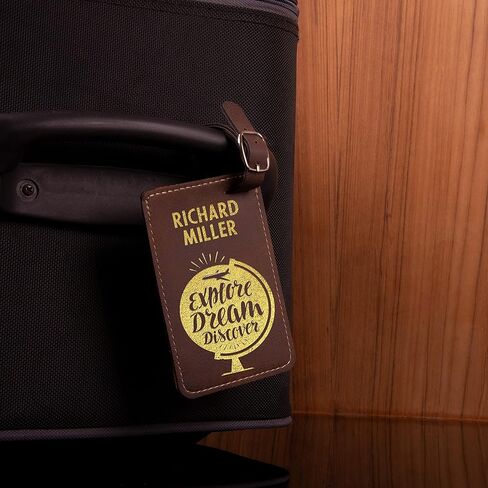 اسم شخصية الأمتعة علامات W حزام | 11 لون - 15 تصميم | هدايا المسافر الجلدية المحفورة للنساء والرجال والأطفال. علامات أمتعة مخصصة مخصصة لشهر العسل - هدايا عيد الميلاد للمسافرين in Kuwait