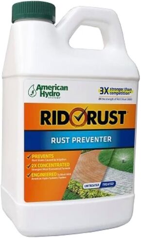 IPW Industries Inc Rid O' Rust 2X RR1 Concentration Stain Preventer, Rust Stain Remover 1/2 Gallon Bottle 4 pack (RR1-1-CS) American Hydro Systems in Saudi Arabia