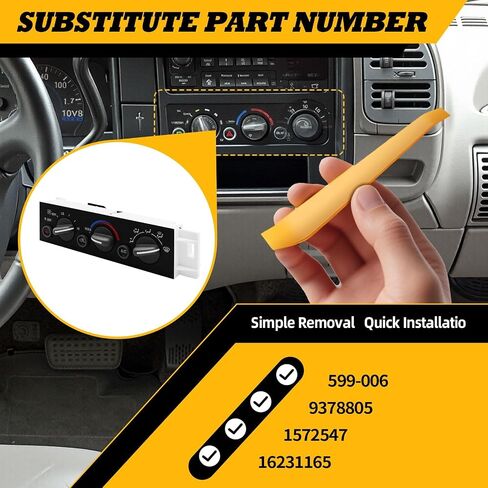 599-006 لوحة التحكم في المناخ A/C المتوافقة مع Escalade 2000 Suburban 1996-1999 Tahoe/Yukon/C1500/C2500/C3500/K1500/K2500/K3500 1996-2000 16231165 9378805 1572547 in Saudi Arabia