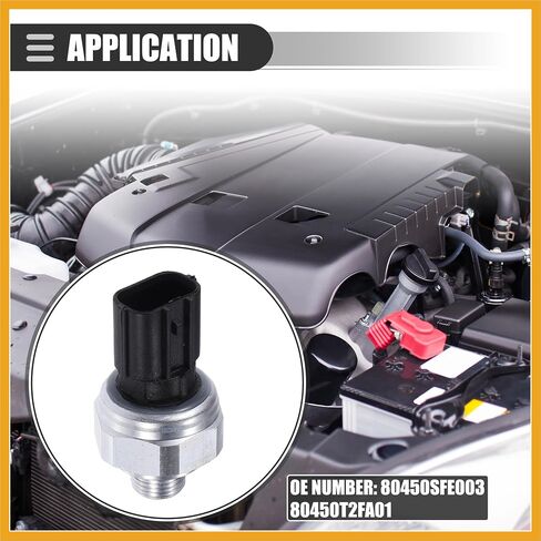 صمام محول الضغط A/ C ، مفتاح استشعار الضغط ، لـ Honda Accord 2005-2020 ، Metal ، No.80450SFE003/ 80450T2FA01 ، استبدال أسود in Saudi Arabia