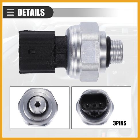 صمام محول الضغط A/ C ، مفتاح استشعار الضغط ، لـ Honda Accord 2005-2020 ، Metal ، No.80450SFE003/ 80450T2FA01 ، استبدال أسود in Saudi Arabia