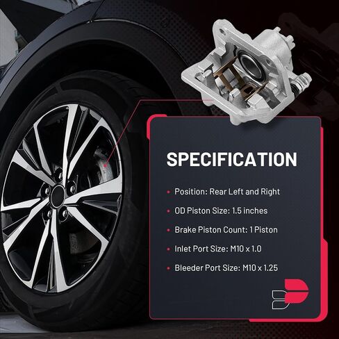 BDFHYK 2pcs Rear Disc Brake Caliper Assembly with Bracket Compatible with Acura RDX 2013-2018 3.5L,Compatible with Honda CR-V 2007-2016 2.4L l4,Compatible with Honda Crosstour 2012-2015 2.4L l4 in Saudi Arabia