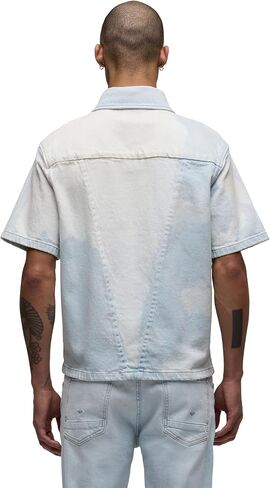 HUDSON Men's Short Sleeve Button Up Camp Shirt in Saudi Arabia