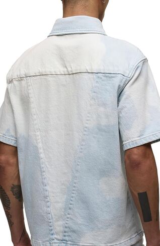HUDSON Men's Short Sleeve Button Up Camp Shirt in Saudi Arabia
