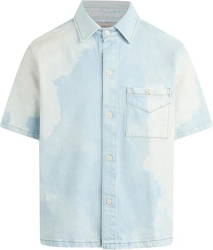 HUDSON Men's Short Sleeve Button Up Camp Shirt in Saudi Arabia
