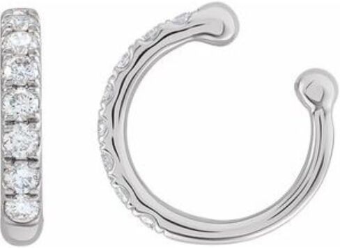 14K Gold Natural Diamond Ear Cuff (1/6ct ، Color-H+، Clarity- I1) in Saudi Arabia