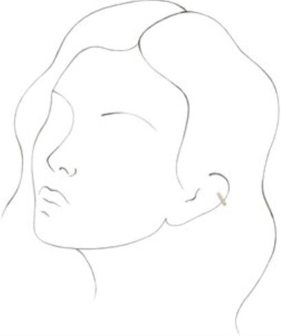 14K Gold Natural Diamond Ear Cuff (1/6ct ، Color-H+، Clarity- I1) in Saudi Arabia