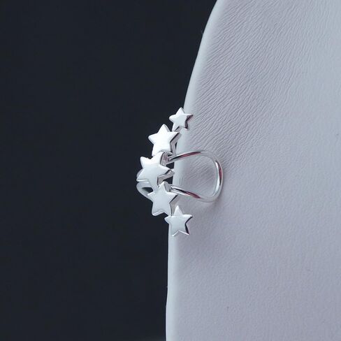 FashionJunkie4Life Sterling Silver Ear Cuff Wrap Earrings, No Piercing Slide-On Earrings in Saudi Arabia