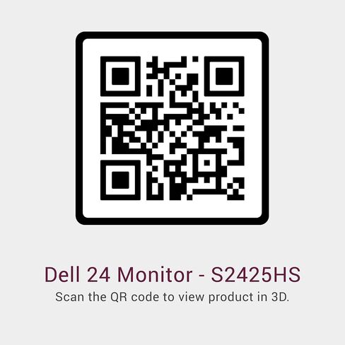 Dell S2425HS Monitor - 23.8 Inch, FHD (1920x1080) Display, 100Hz refresh rate 1500:1 contrast ratio, TÜV Rheinland Eye comfort 4 Star, Integrated 2x5W speaker, Height/Tilt/Swivel/Pivot - Ash White in Saudi Arabia