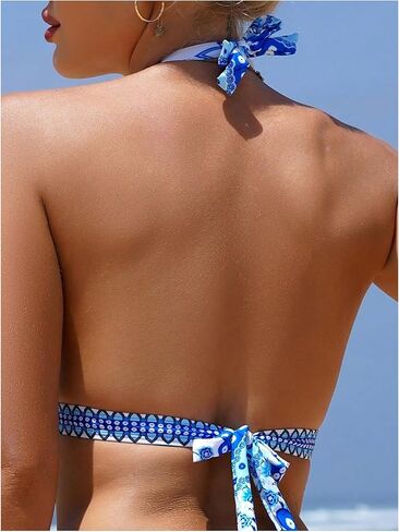 Milumia للسيدات الاستوائيات الاستوائية البيكيني Top Top Back O-Ring مرتبط بدلات السباحة اللاسلكية المرتبطة in Kuwait