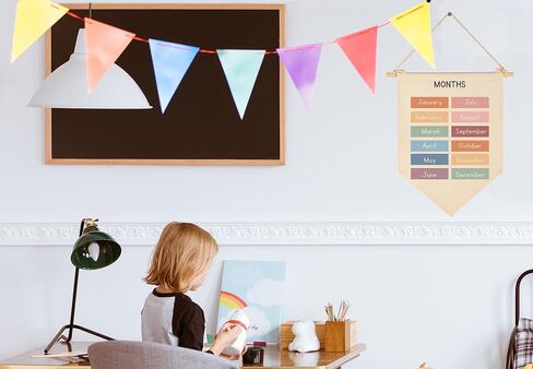 Classroom Decor-Homeschool Decor-Educational Flag Decor Gift for Kids Toddler Baby Boys Girls Newborn Toddler - Banner Wall Sign Gifts for Playroom Nursery Baby Room Bedroom Front Door-count to 100 in Saudi Arabia