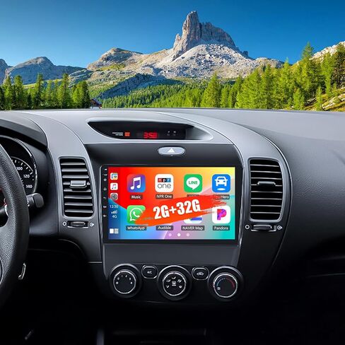 راديو CAMECHO لسيارة KIA Cerato K3 Forte 2013-2018، ستيريو سيارة Android 13 مع Carplay لاسلكي وAndroid Auto، 2+32G 9 بوصة راديو سيارة بشاشة تعمل باللمس مع بلوتوث، FM/RDS، DSP، GPS، WiFi، كاميرا احتياطية in Saudi Arabia