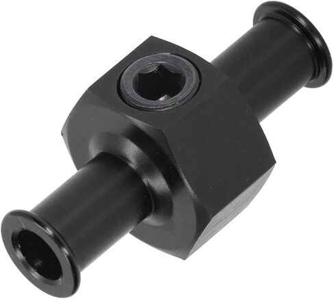 Keenso Fuel Pressure Meter Adapter Ideal Universal Metal Metal Adjustment for The Installation of Remote Fuel Pressure Meter or Nitrous Installation, 1/8 Inches Connector for Auto Parts (A (Black)) in Saudi Arabia