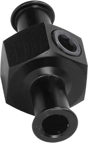 Keenso Fuel Pressure Meter Adapter Ideal Universal Metal Metal Adjustment for The Installation of Remote Fuel Pressure Meter or Nitrous Installation, 1/8 Inches Connector for Auto Parts (A (Black)) in Saudi Arabia