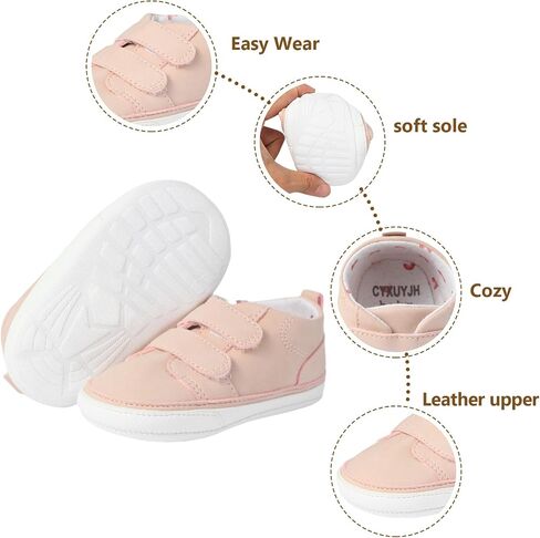 Baby Shoes Boys Girls First Walking Shoes Infant Non-Slip PU Leather Sneakers Toddler Crib Shoes Newborn Loafers Flats in Saudi Arabia