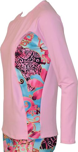 Private Island Women UPF 50+ Rash Guard Top Long Sleeve Swimsuit T- Shirt Workout (RGT) in Kuwait