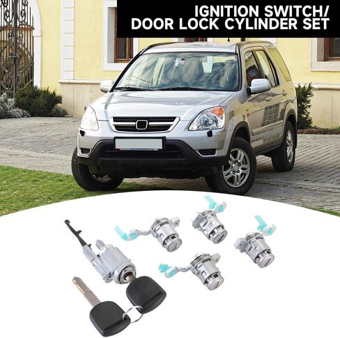 مفتاح الإشعال قفل قفل أسطوانة قفل أسطوانة مع مفاتيح Honda CR-V 2002-2006 لـ Honda Element 2003-2011 | 2 مفاتيح ، نغمة فضية | يحل محل 06351-TE0-A11 ، 72145-S9A-013 in Saudi Arabia