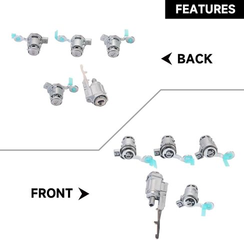 مفتاح الإشعال قفل قفل أسطوانة قفل أسطوانة مع مفاتيح Honda CR-V 2002-2006 لـ Honda Element 2003-2011 | 2 مفاتيح ، نغمة فضية | يحل محل 06351-TE0-A11 ، 72145-S9A-013 in Saudi Arabia