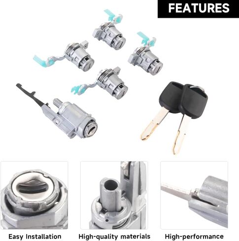 مفتاح الإشعال قفل قفل أسطوانة قفل أسطوانة مع مفاتيح Honda CR-V 2002-2006 لـ Honda Element 2003-2011 | 2 مفاتيح ، نغمة فضية | يحل محل 06351-TE0-A11 ، 72145-S9A-013 in Saudi Arabia