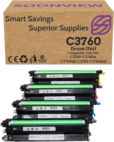 C3760D C2660 S3840 Drum Unit Compatible with Dell TWR5P 593-BBEJ Replacement for Dell C2660 2660dn 2665dnf C3760n C3760dn C3765dnf in Kuwait