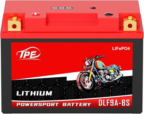 TPE Lithium Motorcycle Battery DLFP9A BS 12V 4Ah 400CCA LiFePO4 with Smart BMS - Lightweight High-Cranking Power for Motorcycles ATVs in Saudi Arabia