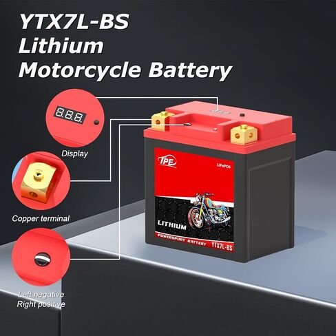 TPE Lithium Motorcycle Battery DLFP9A BS 12V 4Ah 400CCA LiFePO4 with Smart BMS - Lightweight High-Cranking Power for Motorcycles ATVs in Saudi Arabia