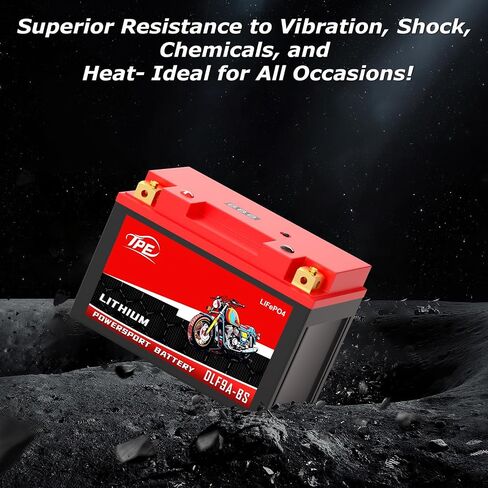TPE Lithium Motorcycle Battery DLFP9A BS 12V 4Ah 400CCA LiFePO4 with Smart BMS - Lightweight High-Cranking Power for Motorcycles ATVs in Saudi Arabia