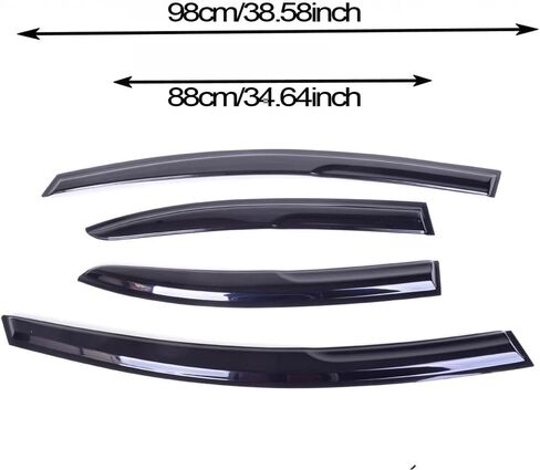 حرس المطر الجانبي نافذة تنفيس خارج جبل ، 4pcs يناسب 2006-2011 لهوندا سيفيك سيدان 4 أبواب in Kuwait