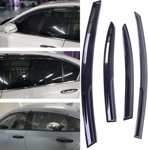 حرس المطر الجانبي نافذة تنفيس خارج جبل ، 4pcs يناسب 2006-2011 لهوندا سيفيك سيدان 4 أبواب in Kuwait