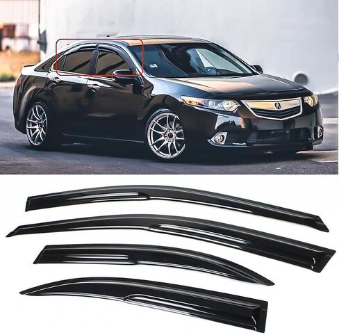 يناسب 2009-2014 Acura TSX CU2 JDM 3D Wavy Mugen Style Window Window Guard Guard Vent in Saudi Arabia