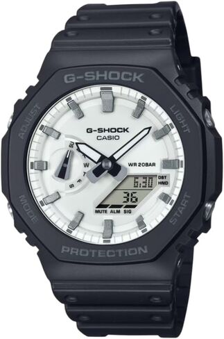 Casio G-Shock Brilliant White Dial Black Resin Octagonal Watch GA2100WD-1A in Saudi Arabia