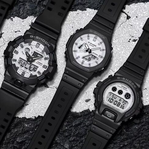 Casio G-Shock Brilliant White Dial Black Resin Octagonal Watch GA2100WD-1A in Saudi Arabia