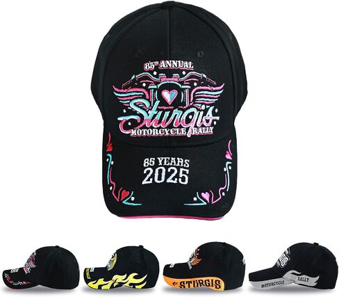 Classic Baseball Cap Motorcycle Rally Cap Athletic Hat Unisex One Size Adjustable in Kuwait