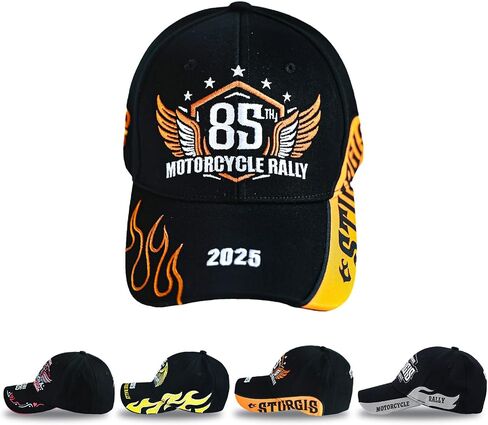 Classic Baseball Cap Motorcycle Rally Cap Athletic Hat Unisex One Size Adjustable in Kuwait