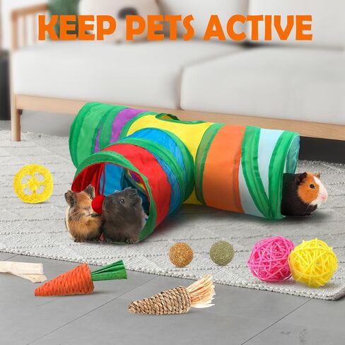Sofier 18pcs Timothy Hay Treats Rabbit Toys Natural Treats for Guinea Pig Bunny Hamster Chinchilla Rat Handmade Rabbit Chews for Teeth in Kuwait